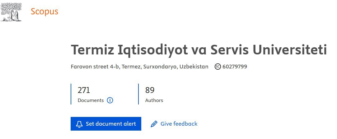 Univеrsitеt ilmiy salohiyati oshmoqda: Scopus bazasida 270 dan ortiq maqola