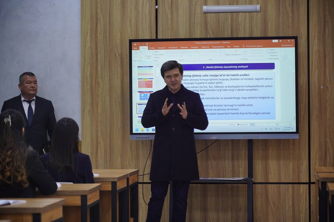 Oliy taʼlim, fan va innovatsiyalar vazirining birinchi o‘rinbosari universitetimizda