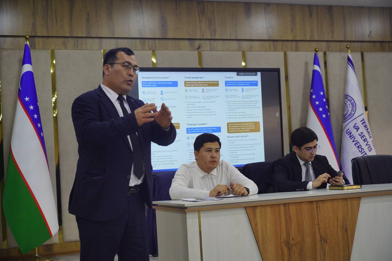 “Kelajakka qadam” loyihasi doirasida bitiruvchi talabalar bilan uchrashuv bo‘lib o‘tdi